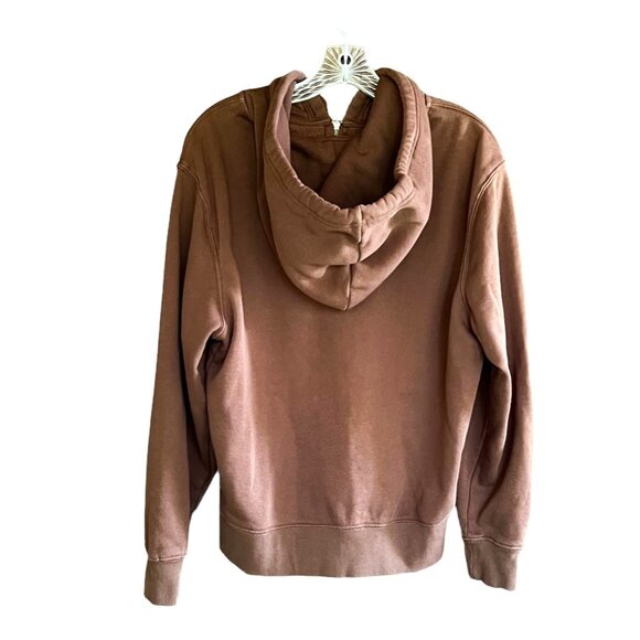 Old Navy Chocolate Brown Zipper Hooded Sweatshirt, Size S - Picture 3 of 10